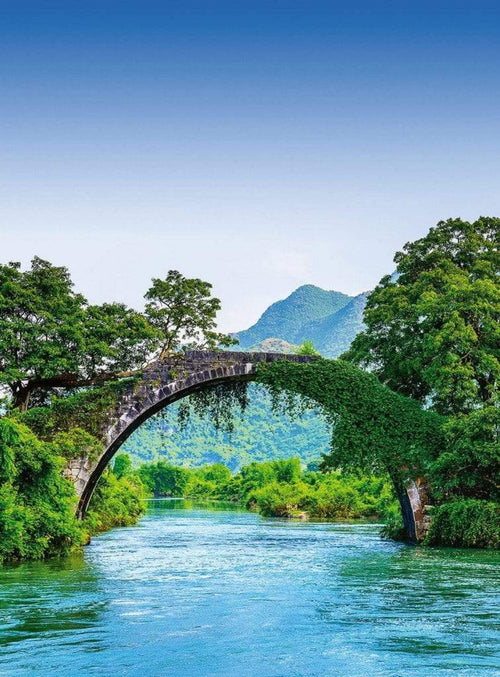 5031 4 Wizard_Genius Bridge Crosses A River In China Carta Da Parati In Tessuto Non Tessuto 192X260cm 4 Strisce | Yourdecoration.it