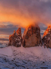 5063 4 Wizard_Genius Mountain Peaks In Italy Carta Da Parati In Tessuto Non Tessuto 192X260cm 4 Strisce | Yourdecoration.it