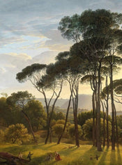 5436 4 Wizard_Genius Italian Landscape With Umbrella Pines Carta Da Parati In Tessuto Non Tessuto 192X260cm 4 Strisce | Yourdecoration.it