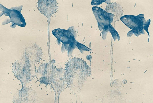 5444 8 Wizard_Genius Blue Fish Carta Da Parati In Tessuto Non Tessuto 384X260cm 8 Strisce_5Eacb799 09A6 475D 9Da5 248068429548 | Yourdecoration.it