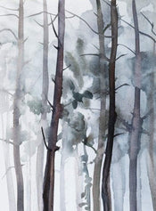 5455 4 Wizard_Genius Watercolour Forest Carta Da Parati In Tessuto Non Tessuto 192X260cm 4 Strisce | Yourdecoration.it