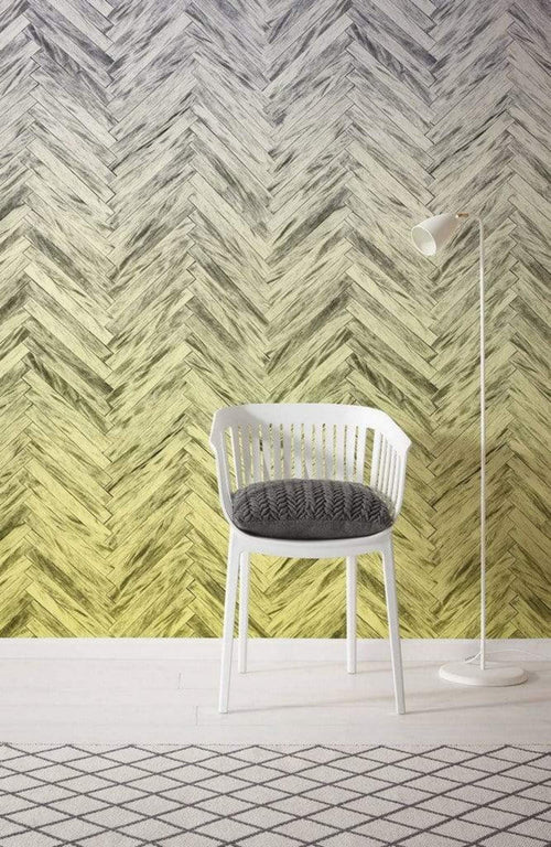 6000C Vd4 Komar Herringbone Yellow Carta Da Parati In Tessuto Non Tessuto 400X250cm 4 Strisce Ambiente | Yourdecoration.it