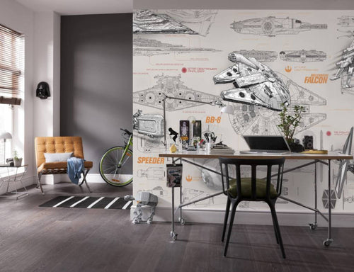 8 493 Komar Star Wars Blueprints Carta Da Parati 368X25_7Fff2F5C 1D21 4789 B8De Acafba028C91 | Yourdecoration.it