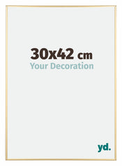 Austin Alluminio Cornice 30x42cm Oro Lucido Davanti Dimensione | Yourdecoration.it