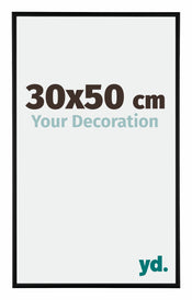 Austin Alluminio Cornice 30x50cm Nero Opaco Davanti Dimensione | Yourdecoration.it
