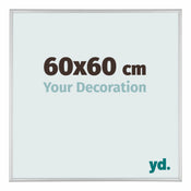 Austin Alluminio Cornice 60x60cm Argento Opaco Davanti Dimensione | Yourdecoration.it