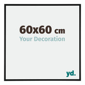 Austin Alluminio Cornice 60x60cm Nero Opaco Davanti Dimensione | Yourdecoration.it
