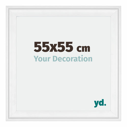 Birmingham Legna Cornice 55x55cm Bianco Davanti Dimensione | Yourdecoration.it