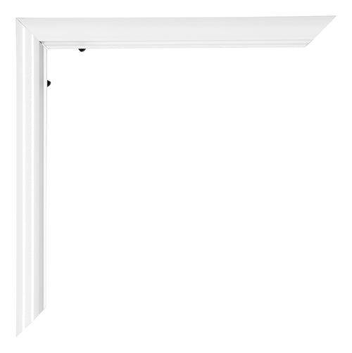 Bordeaux Plastica Cornice 20x20cm Bianco Lucente Dettaglio Angolo | Yourdecoration.it