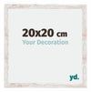 Catania MDF Cornice 20x20cm White Wash Dimensione | Yourdecoration.it