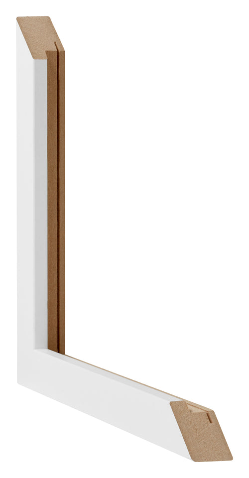 Catania MDF Cornice 20x25cm Bianco Dettaglio Intersezione | Yourdecoration.it