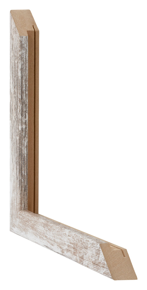 Catania MDF Cornice 20x25cm White Wash Dettaglio Intersezione | Yourdecoration.it