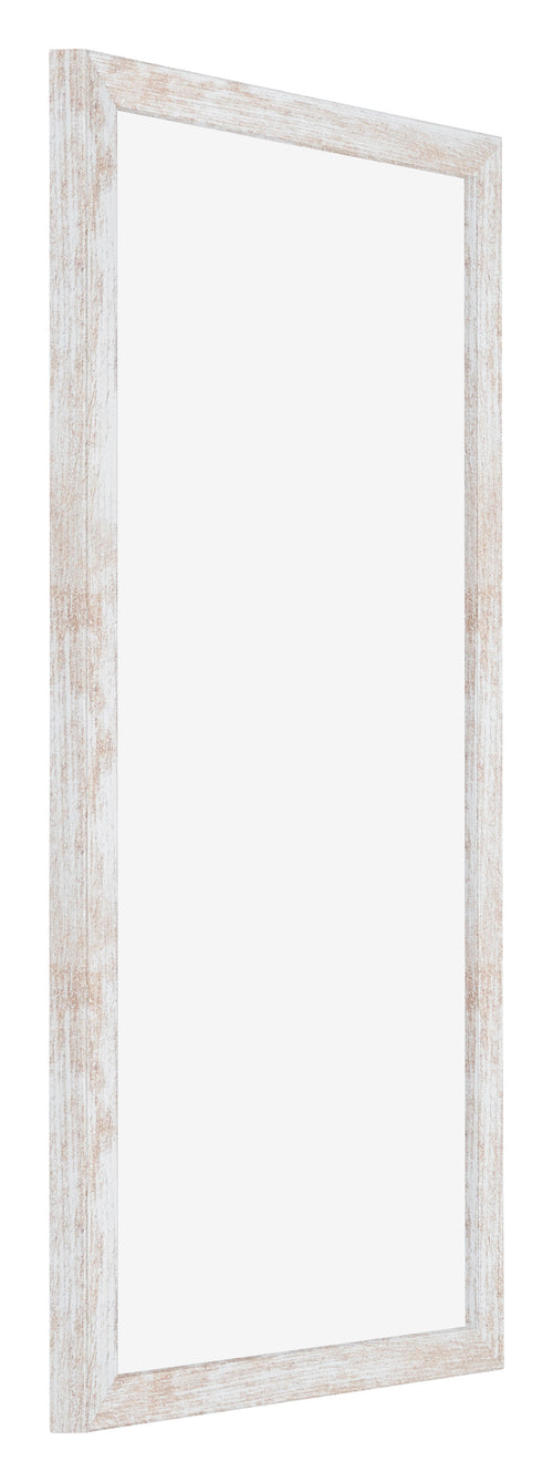 Catania MDF Cornice 20x40cm White Wash Davanti Obliquo | Yourdecoration.it