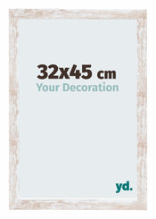 Catania MDF Cornice 32x45cm White Wash Davanti Dimensione | Yourdecoration.it