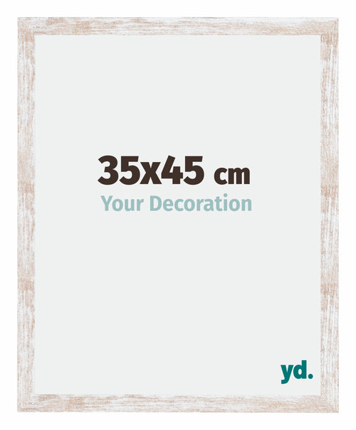 Catania MDF Cornice 35x45cm White Wash Dimensione | Yourdecoration.it