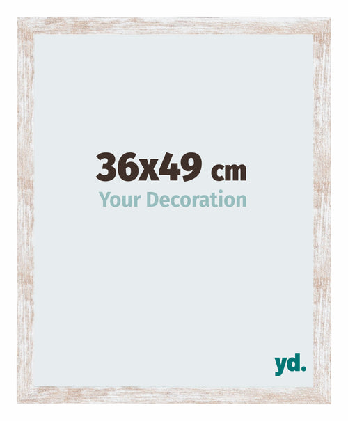 Catania MDF Cornice 36x49cm White Wash Davanti Dimensione | Yourdecoration.it