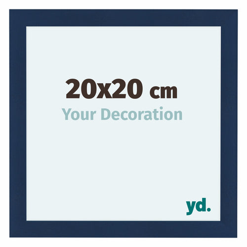 Como MDF Cornice 20x20cm Blu Scuro Spazzato Davanti Dimensione | Yourdecoration.it