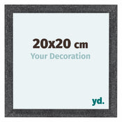 Como MDF Cornice 20x20cm Grigio Spazzato Davanti Dimensione | Yourdecoration.it