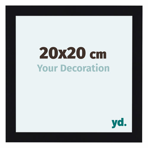 Como MDF Cornice 20x20cm Nero Lucente Davanti Dimensione | Yourdecoration.it