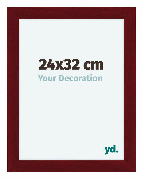 Como MDF Cornice 24x32cm Vino Rosso Spazzato Davanti Dimensione | Yourdecoration.it