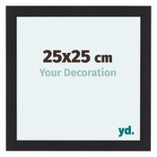 Como MDF Cornice 25x25cm Nero Grana Di Legno Davanti Dimensione | Yourdecoration.it