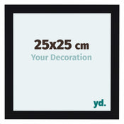 Como MDF Cornice 25x25cm Nero Lucente Davanti Dimensione | Yourdecoration.it