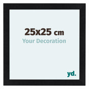 Como MDF Cornice 25x25cm Nero Opaco Davanti Dimensione | Yourdecoration.it