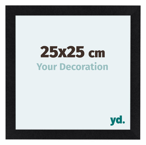 Como MDF Cornice 25x25cm Nero Opaco Davanti Dimensione | Yourdecoration.it