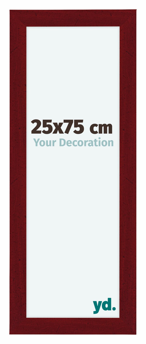 Como MDF Cornice 25x75cm Vino Rosso Spazzato Davanti Dimensione | Yourdecoration.it