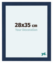 Como MDF Cornice 28x35cm Blu Scuro Spazzato Davanti Dimensione | Yourdecoration.it