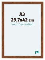 Como MDF Cornice 29 7x42cm A3 Quercia Rustico Davanti Dimensione | Yourdecoration.it