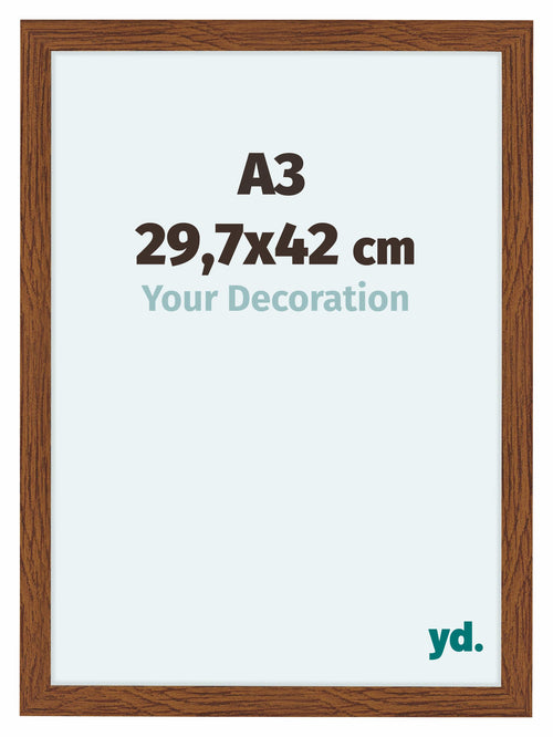 Como MDF Cornice 29 7x42cm A3 Quercia Rustico Davanti Dimensione | Yourdecoration.it