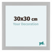 Como MDF Cornice 30x30cm Bianco Grana Di Legno Davanti Dimensione | Yourdecoration.it