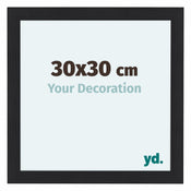 Como MDF Cornice 30x30cm Nero Grana Di Legno Davanti Dimensione | Yourdecoration.it