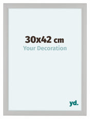 Como MDF Cornice 30x42cm Bianco Grana Di Legno Davanti Dimensione | Yourdecoration.it