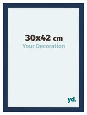 Como MDF Cornice 30x42cm Blu Scuro Spazzato Davanti Dimensione | Yourdecoration.it