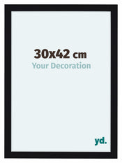 Como MDF Cornice 30x42cm Nero Lucente Davanti Dimensione | Yourdecoration.it