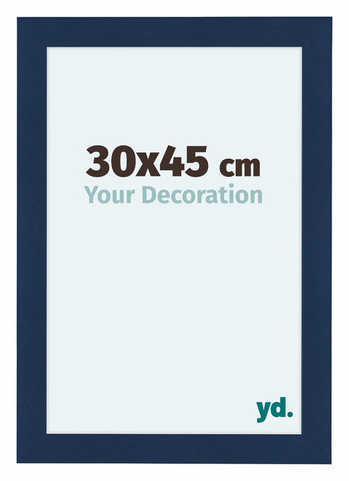 Como MDF Cornice 30x45cm Blu Scuro Spazzato Davanti Dimensione | Yourdecoration.it