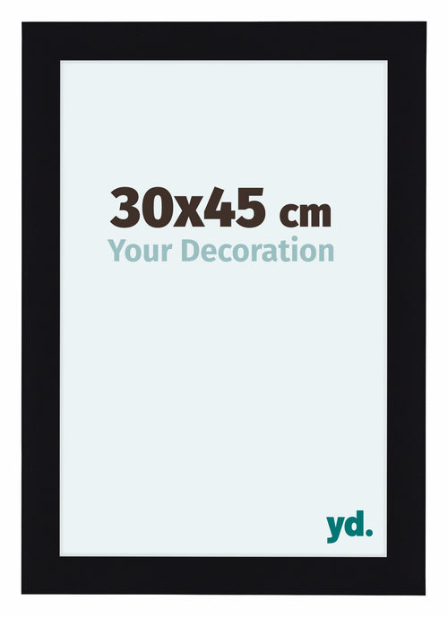 Como MDF Cornice 30x45cm Nero Lucente Davanti Dimensione | Yourdecoration.it