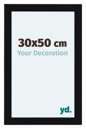 Como MDF Cornice 30x50cm Nero Lucente Davanti Dimensione | Yourdecoration.it