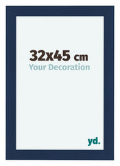 Como MDF Cornice 32x45cm Blu Scuro Spazzato Davanti Dimensione | Yourdecoration.it