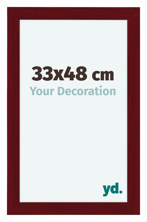 Como MDF Cornice 33x48cm Vino Rosso Spazzato Davanti Dimensione | Yourdecoration.it