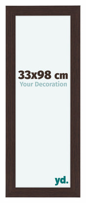 Como MDF Cornice 33x98cm Quercia Scura Davanti Dimensione | Yourdecoration.it