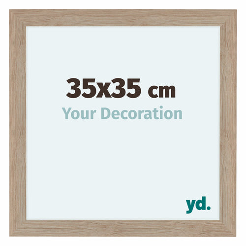 Como MDF Cornice 35x35cm Quercia Chiaro Davanti Dimensione | Yourdecoration.it