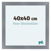 Como MDF Cornice 40x40cm Alluminio Spazzolato Davanti Dimensione | Yourdecoration.it