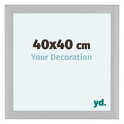 Como MDF Cornice 40x40cm Bianco Opaco Davanti Dimensione | Yourdecoration.it