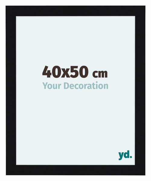 Como MDF Cornice 40x50cm Nero Lucente Davanti Dimensione | Yourdecoration.it