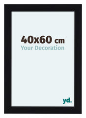 Como MDF Cornice 40x60cm Nero Lucente Davanti Dimensione | Yourdecoration.it