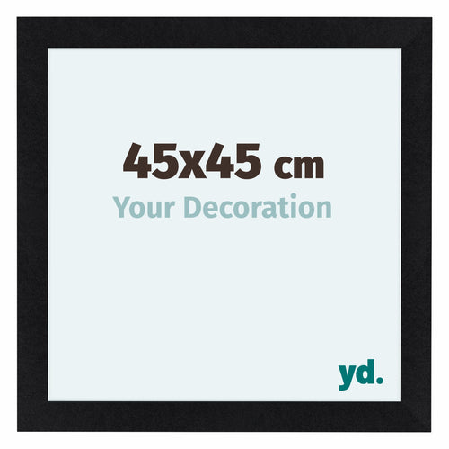 Como MDF Cornice 45x45cm Nero Opaco Davanti Dimensione | Yourdecoration.it