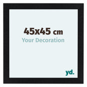 Como MDF Cornice 45x45cm Nero Opaco Davanti Dimensione | Yourdecoration.it